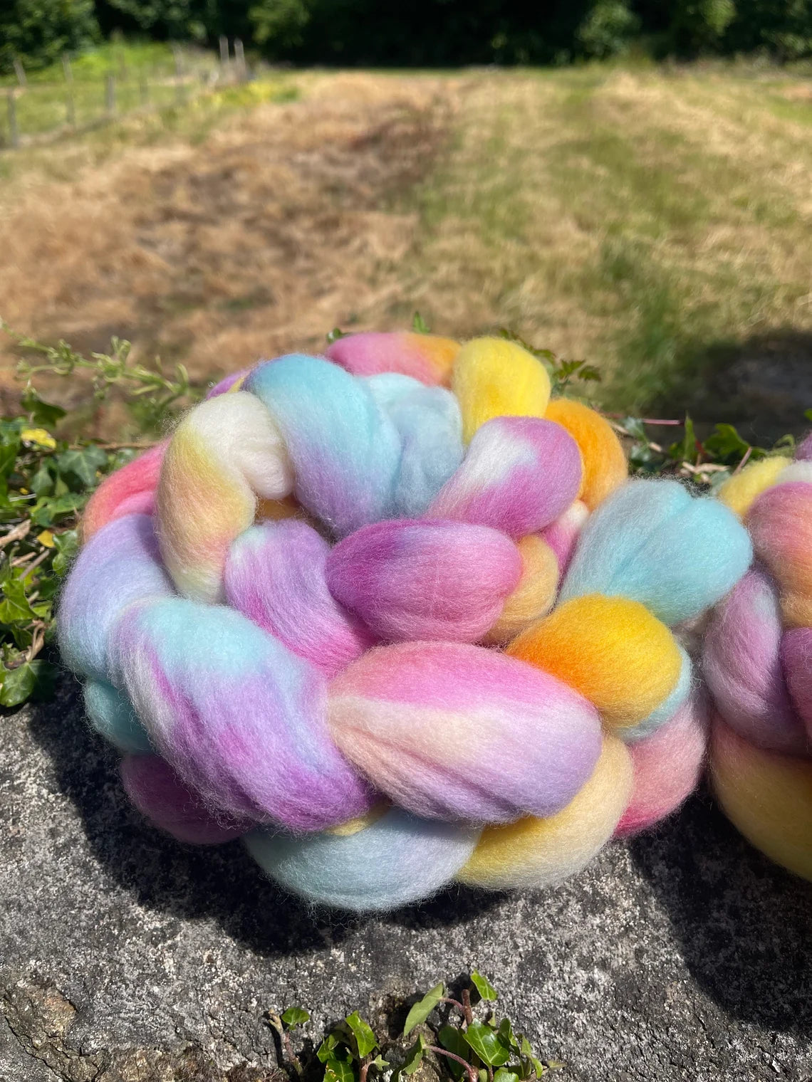 Cornish Sunrise, Hand Dyed Merino Spinning Fibre, 100g