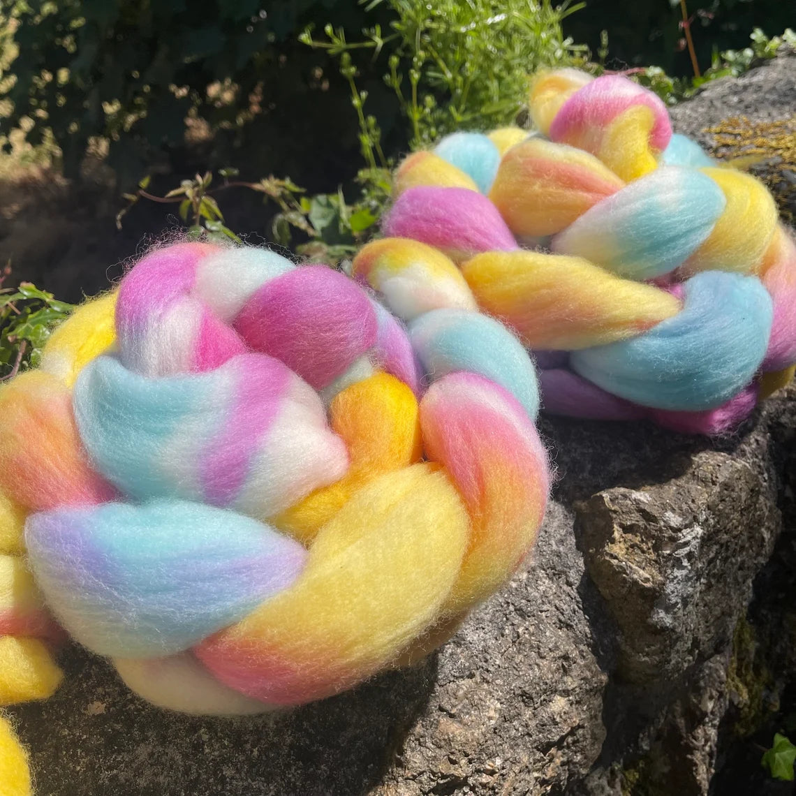 Cornish Sunrise, Hand Dyed Merino Spinning Fibre, 100g