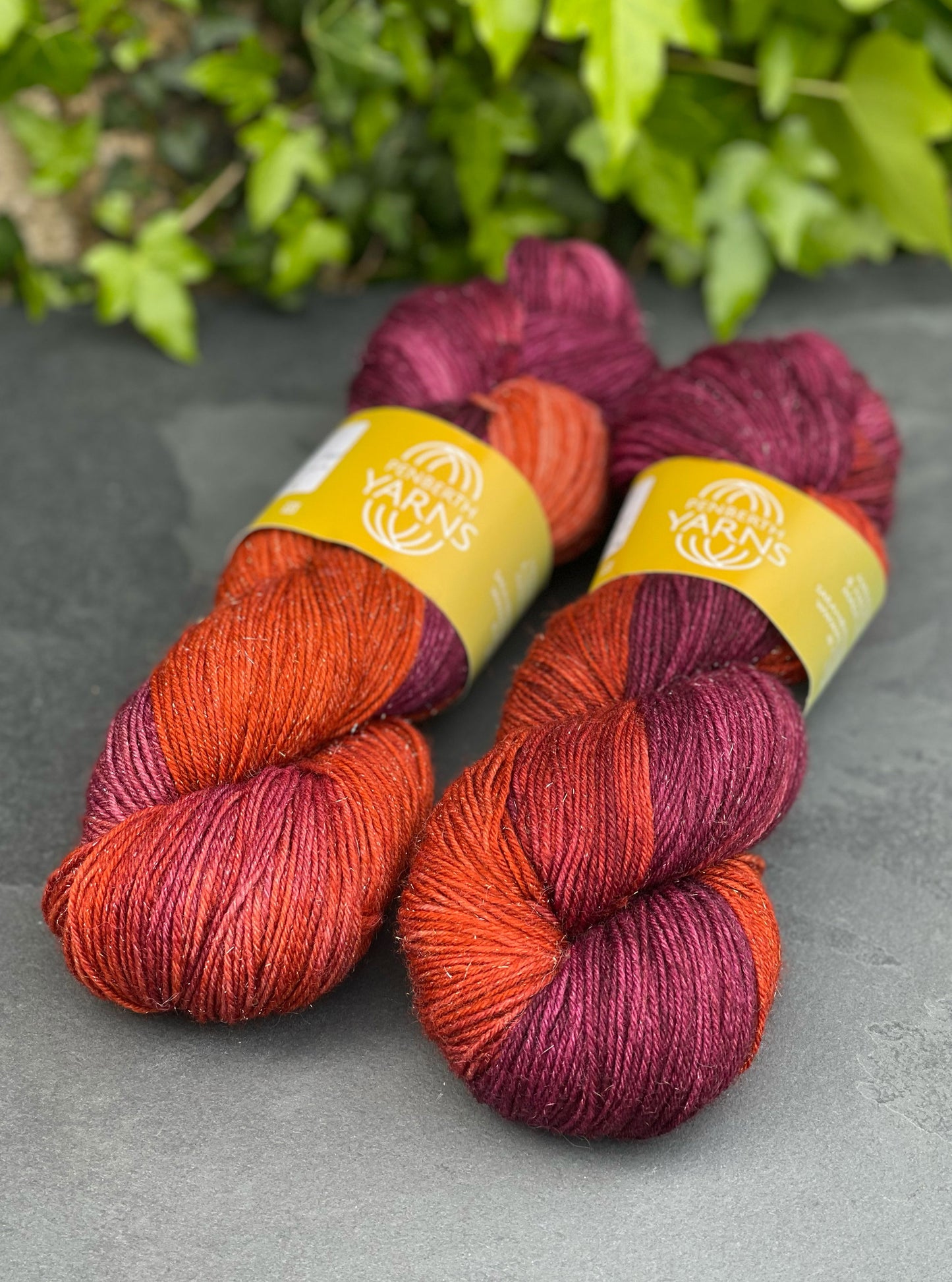 Hand dyed yarns by Penberth Yarns, Cornwall