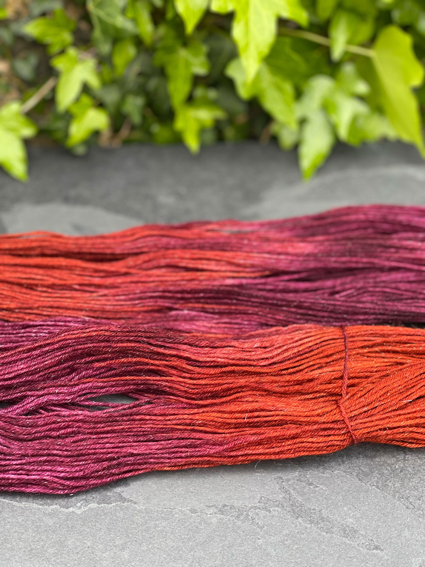Hand dyed yarns by Penberth Yarns, Cornwall