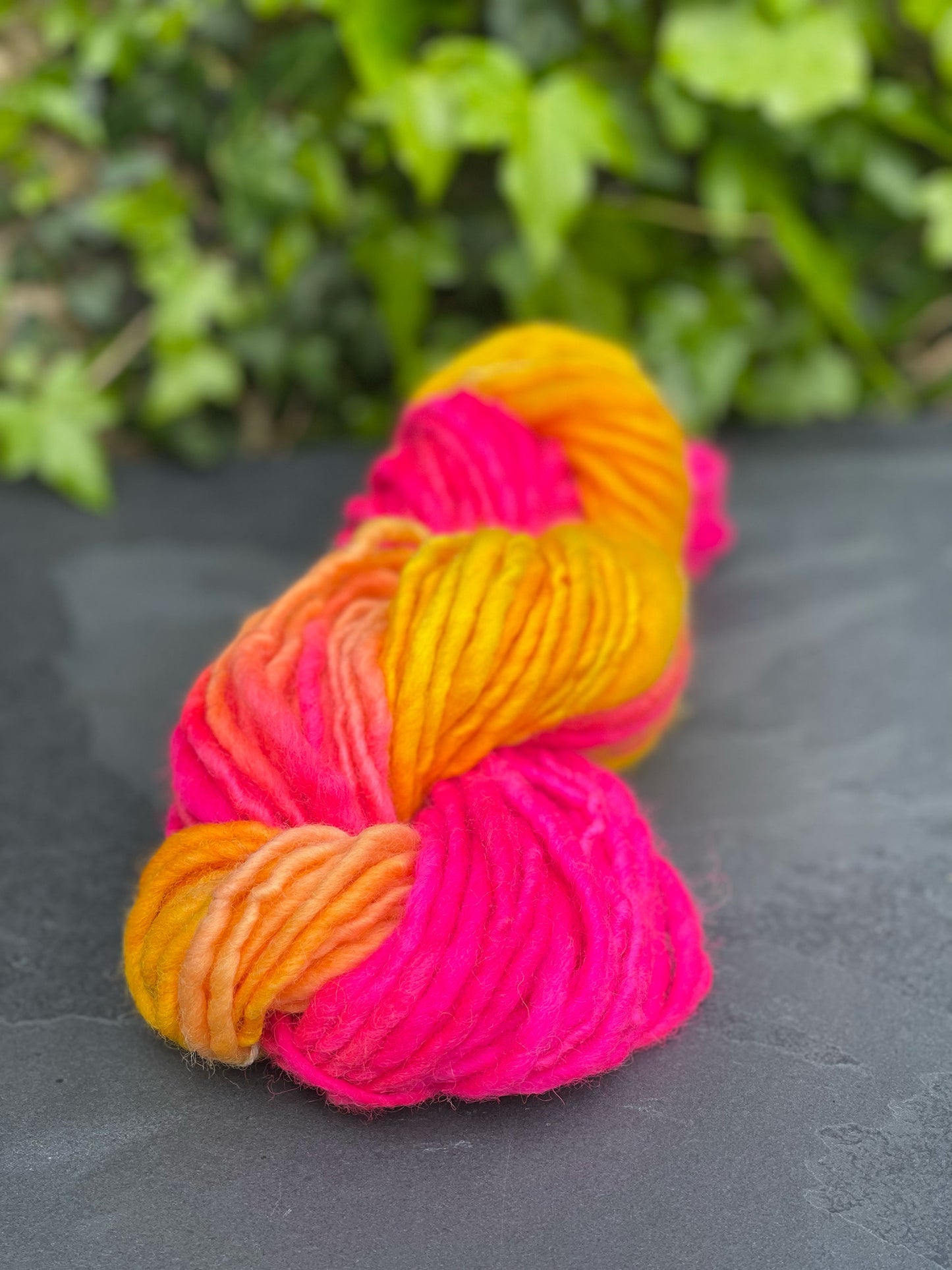 Handspun single ply yarn by Penberth Yarns