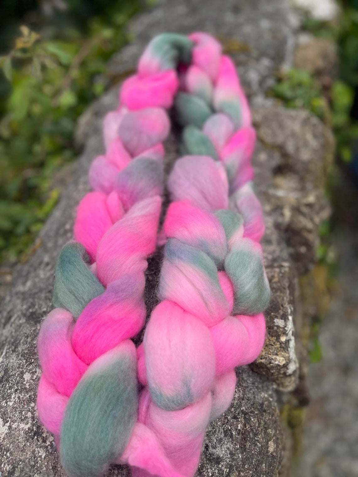 Red Campion, Merino Hand Dyed Spinning Fibre, 100g