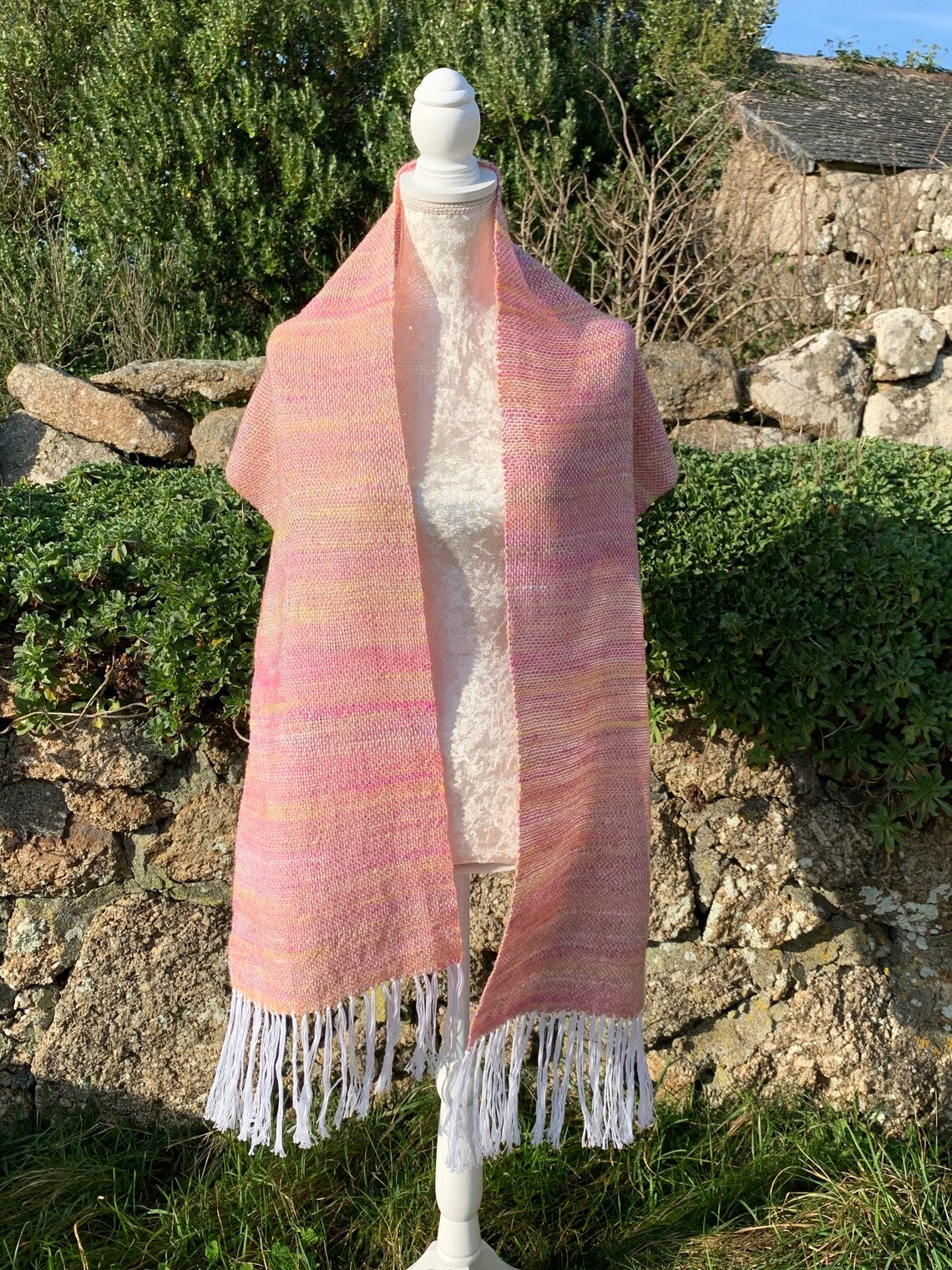 Hand woven scarf or wrap by Penberth Yarns