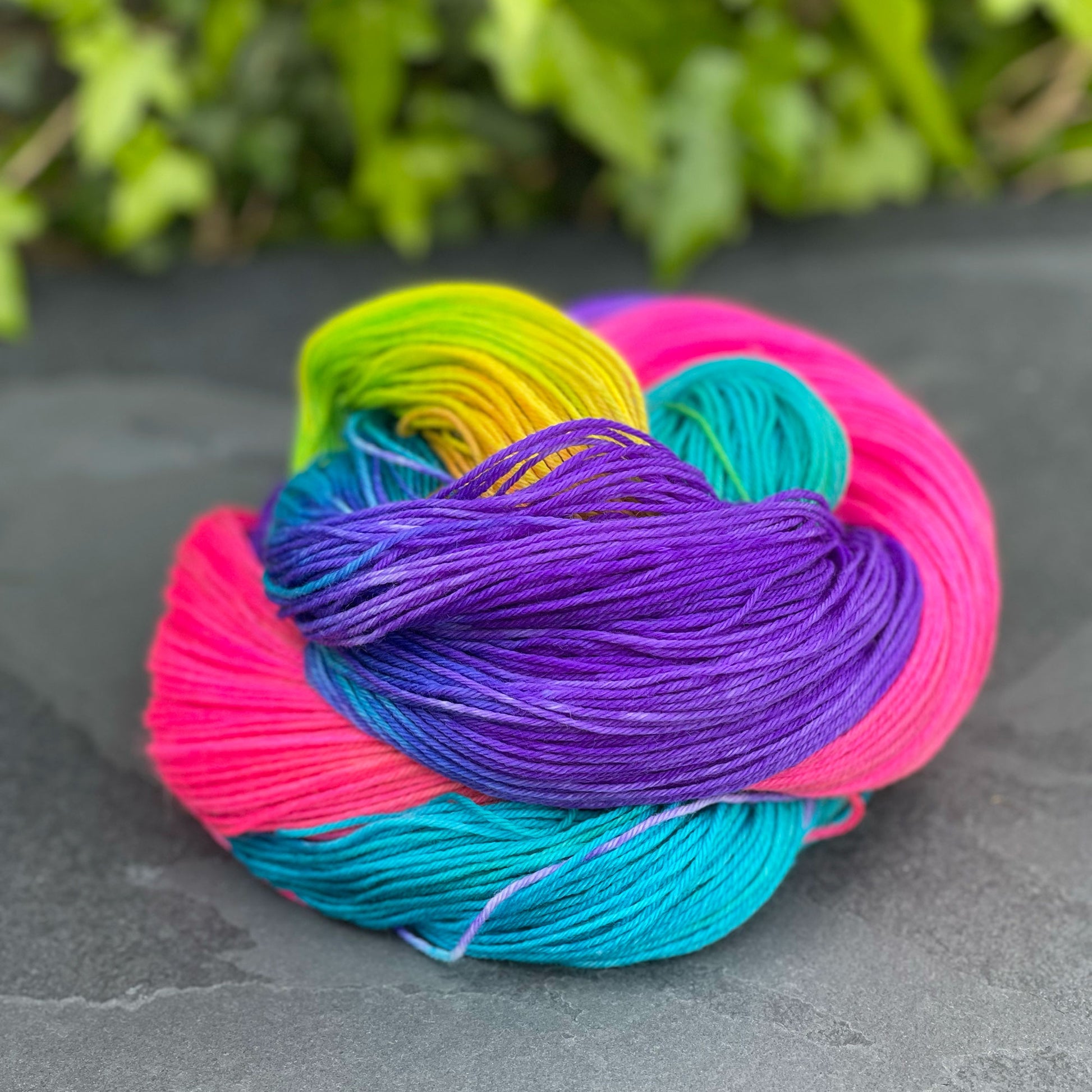 Hand dyed yarns by Penberth Yarns, Cornwall