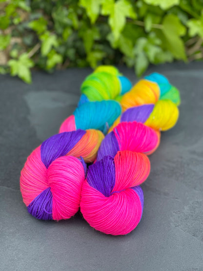 Hand dyed yarns by Penberth Yarns, Cornwall