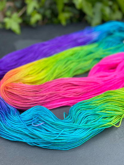 Hand dyed yarns by Penberth Yarns, Cornwall