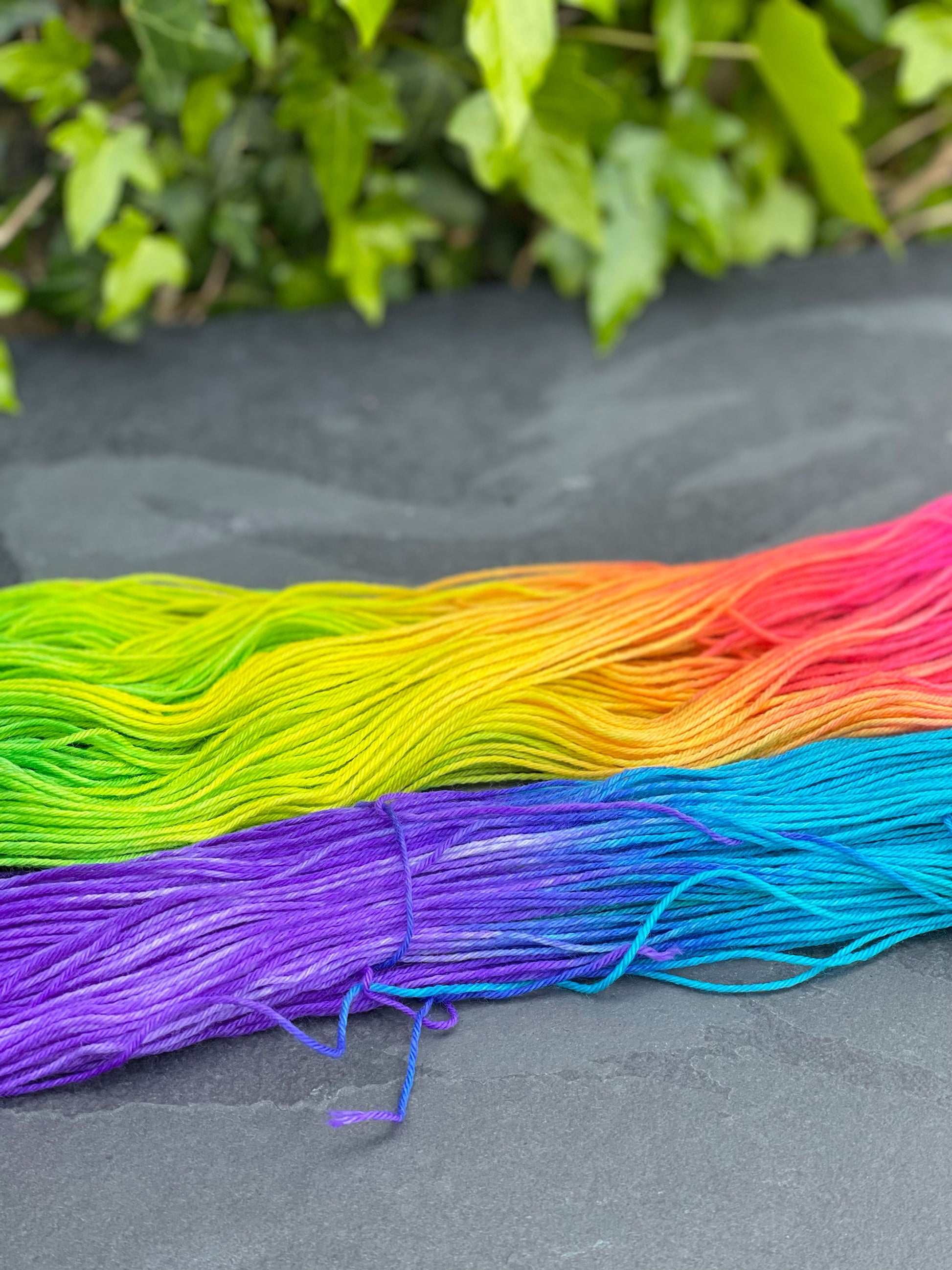 Hand dyed yarns by Penberth Yarns, Cornwall