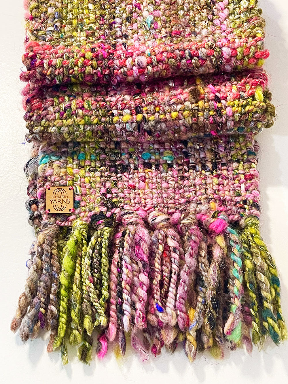 Multicolour Hand Woven Art Yarn Scarf