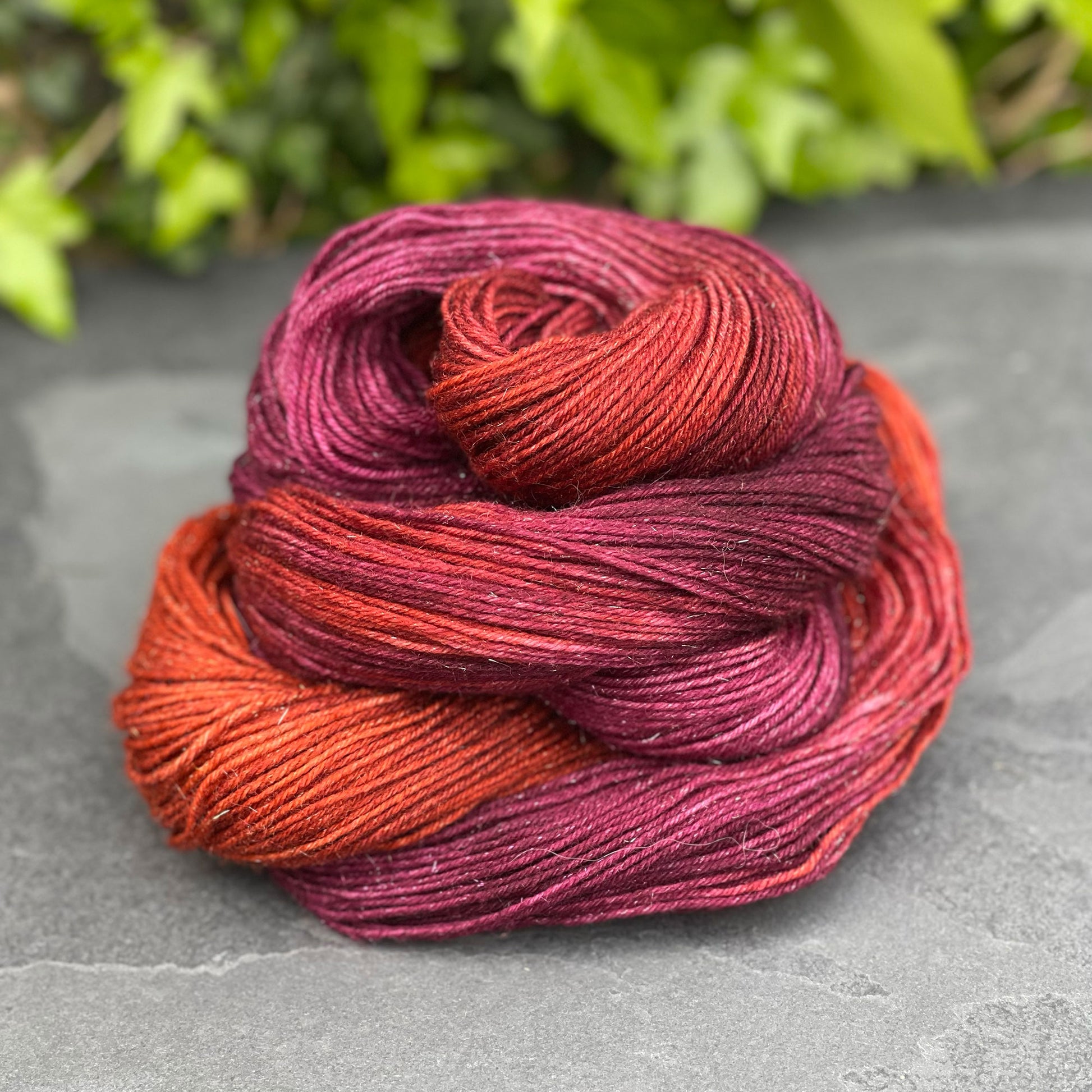 Hand dyed yarns by Penberth Yarns, Cornwall