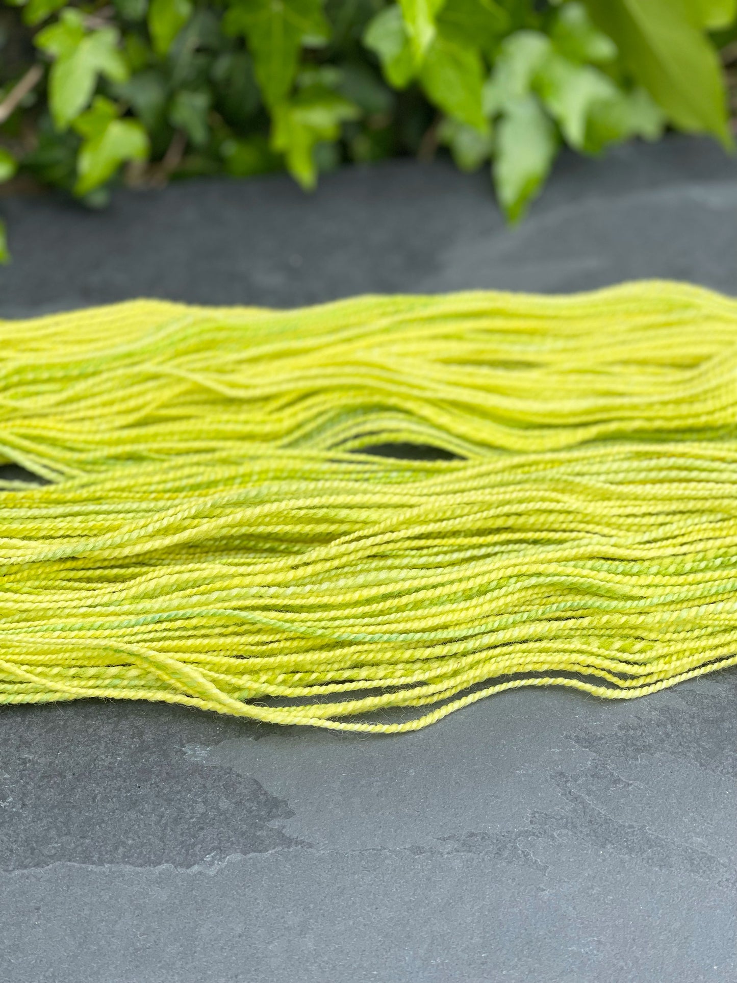 Spring Greens, Corriedale Hand Spun Yarn