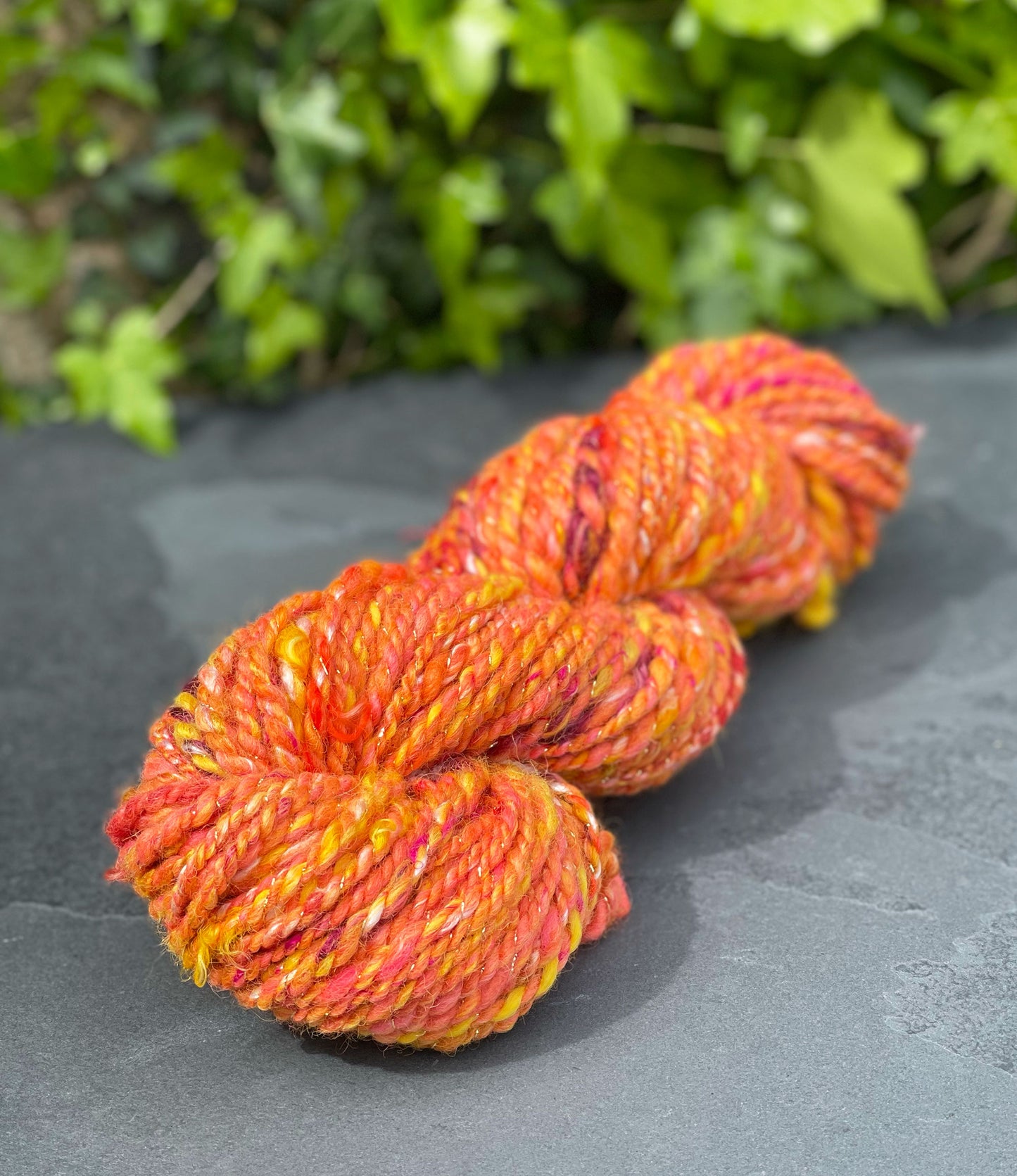 Sunset Handspun Art Yarn OOAK
