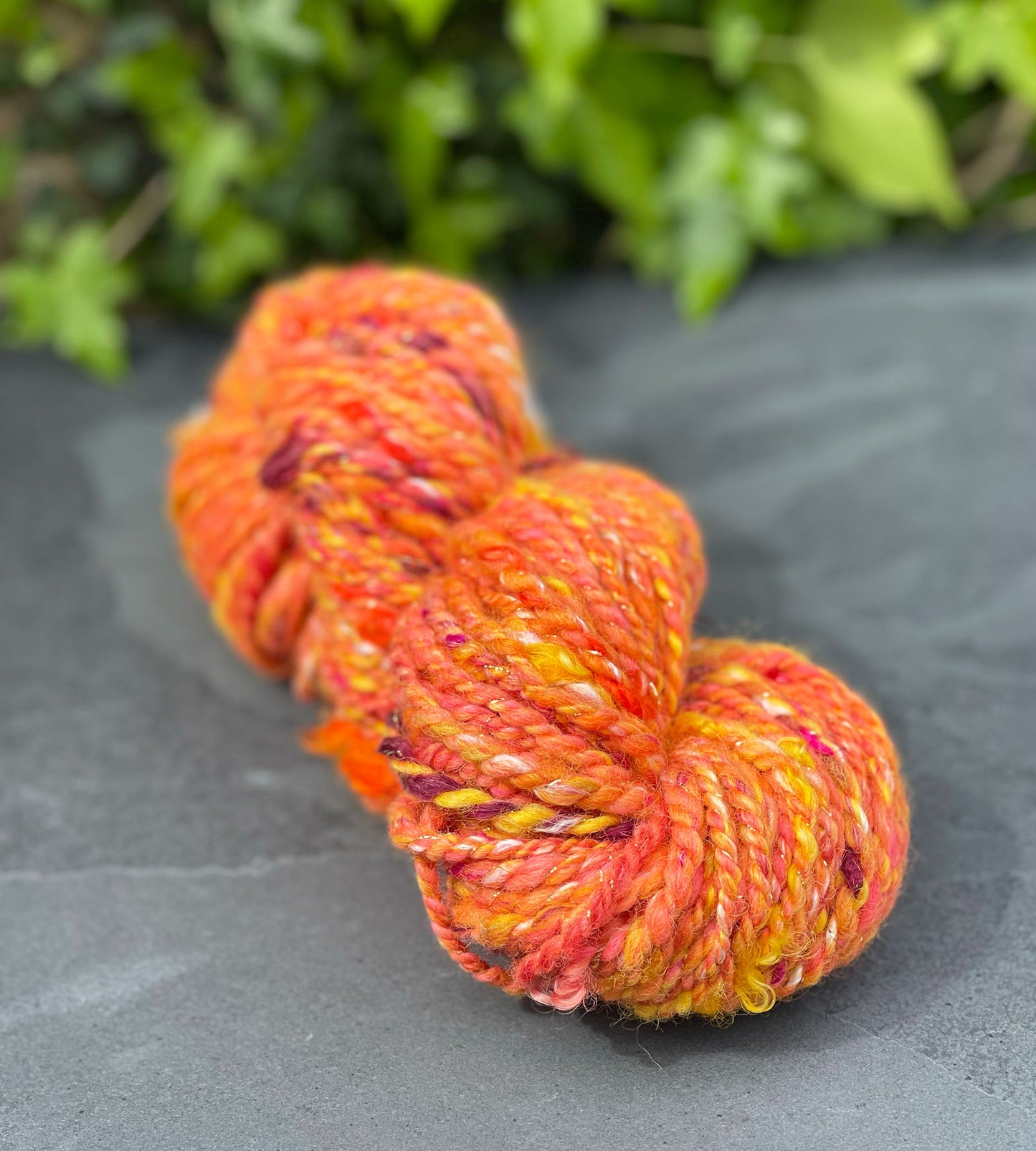 Sunset Handspun Art Yarn OOAK