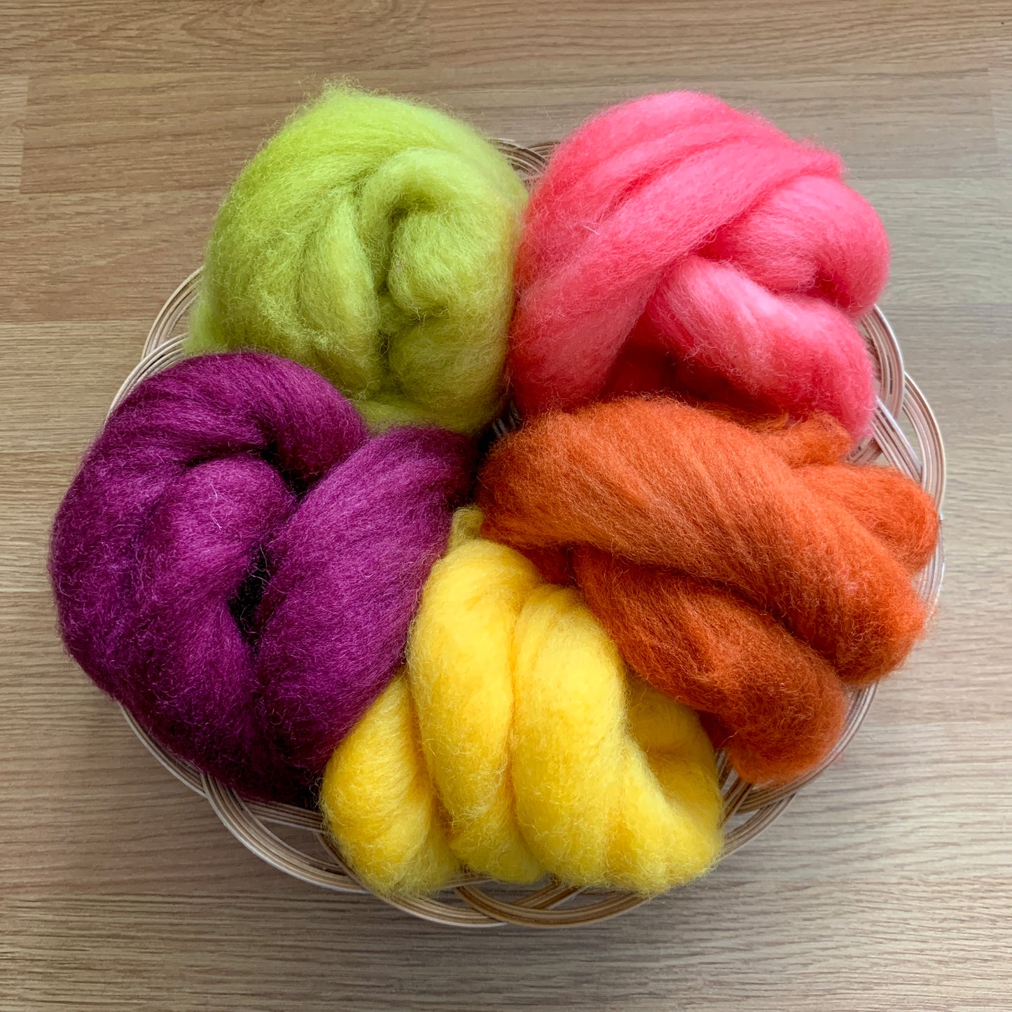 Bluefaced Leicester Blending Pack for Hand Spinning, Pack Two