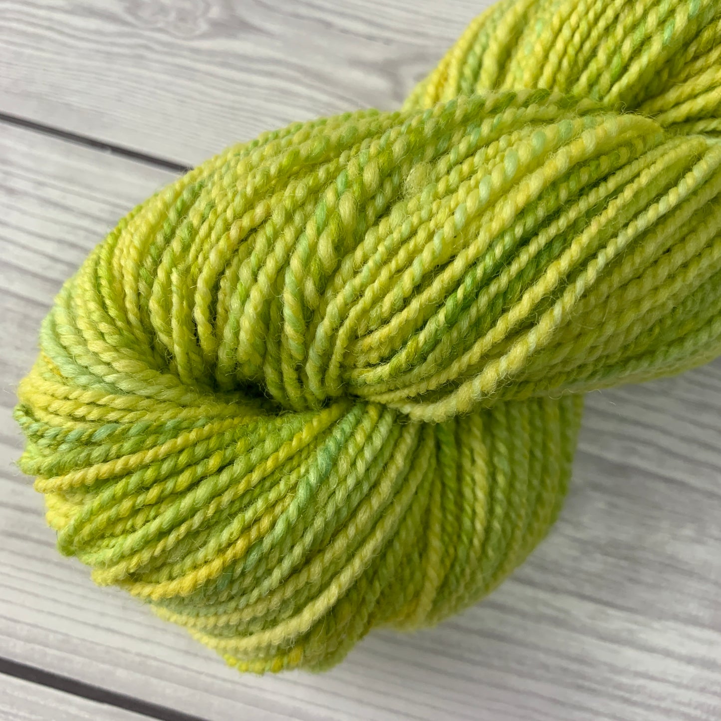 Spring Greens, Corriedale Hand Spun Yarn