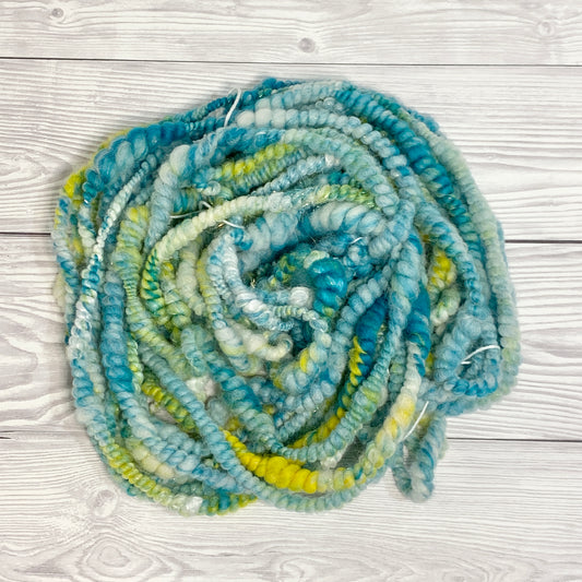 Beach Bum Mixed Fibre Spiral Ply Art Yarn OOAK