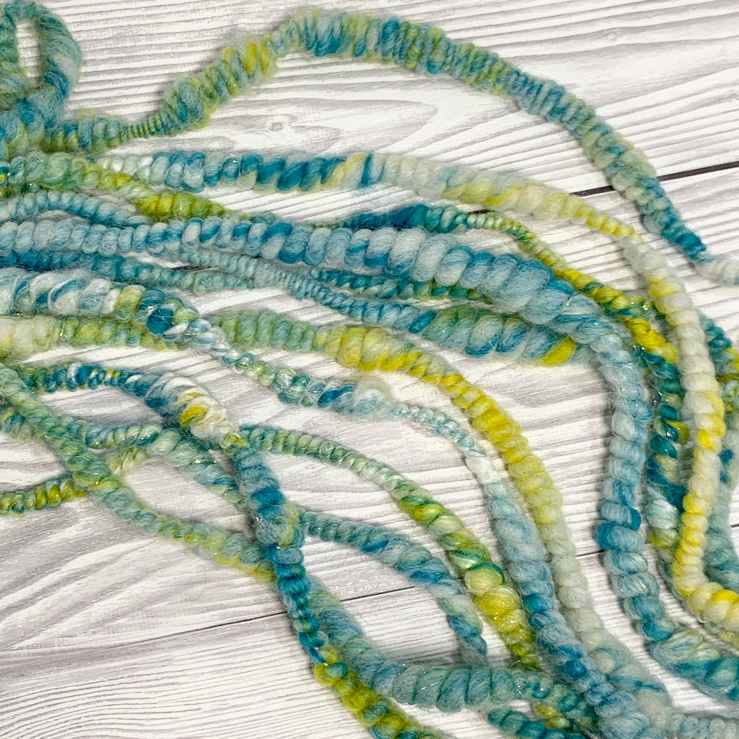 Beach Bum Mixed Fibre Spiral Ply Art Yarn OOAK