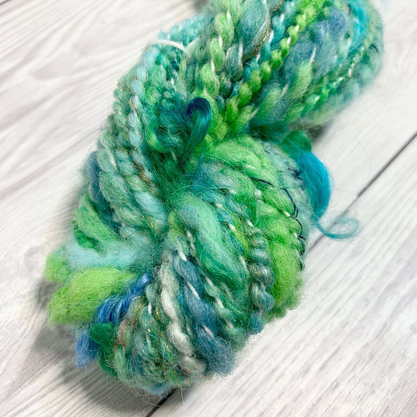 Oceanic Mixed Fibre Spiral Ply Art Yarn OOAK