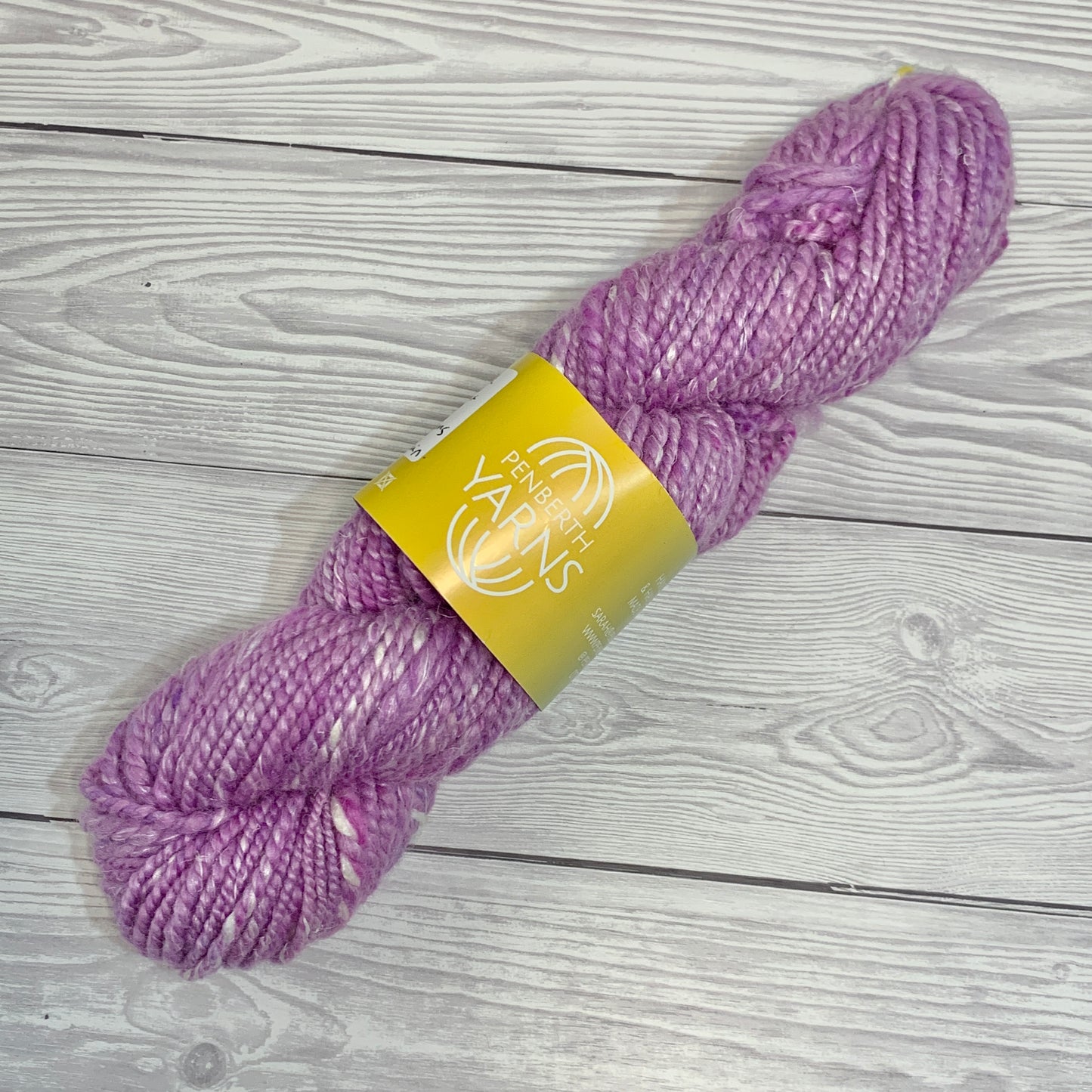 Bluefaced Leicester, Silk and Flax Linen Handspun Yarn in Soft Lilac