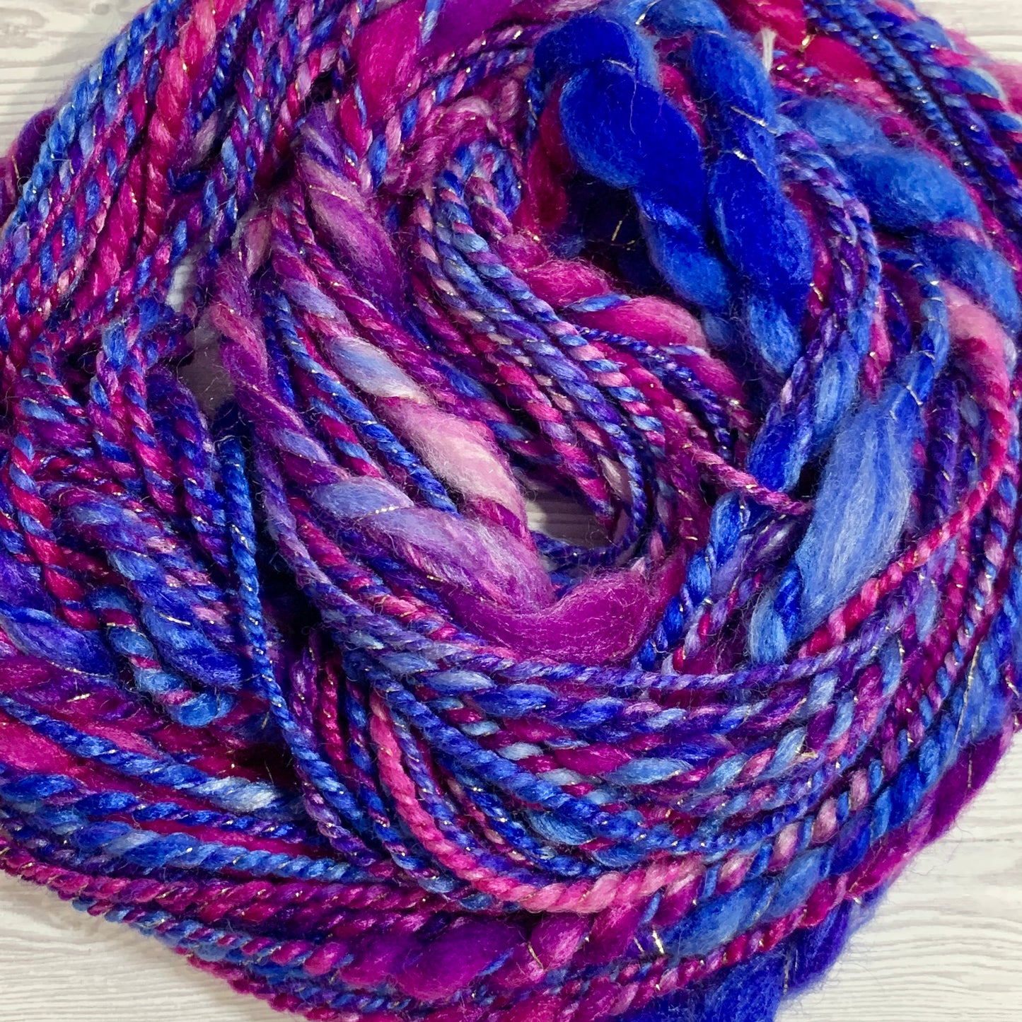 Galaxy Hand Dyed Shetland Wool and Silk Art Yarn OOAK