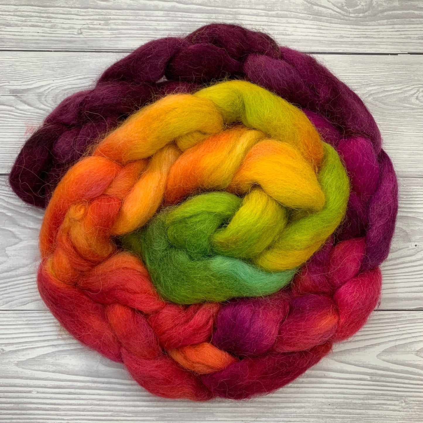 Alpaca Hand Dyed Combed Wool Tops, 100g